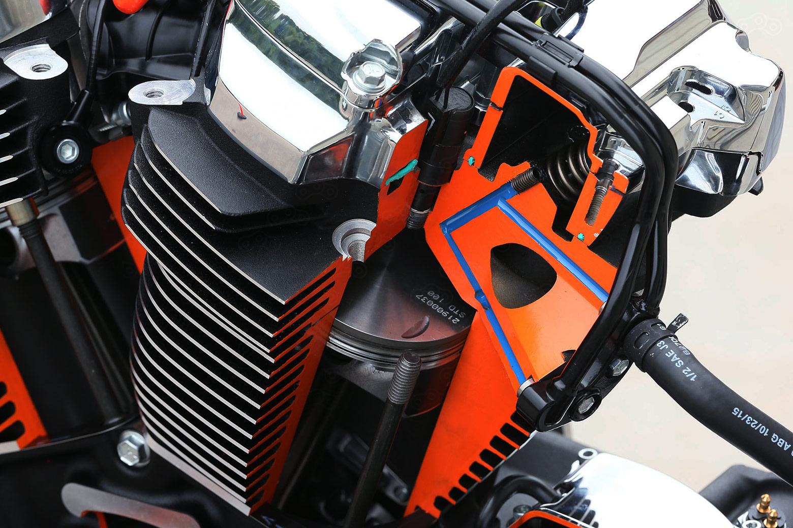 Система охлаждения двигателя Harley-Davidson Milwaukee-Eight. 