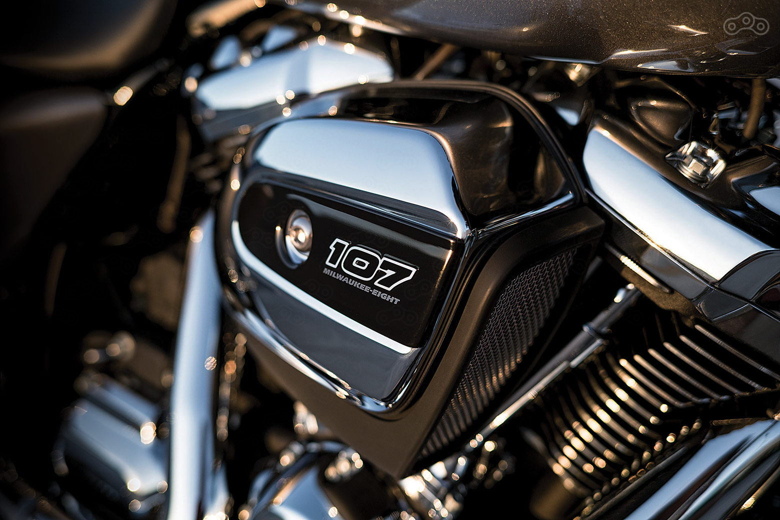 Harley-Davidson Milwaukee-Eight 107 на мотоцикле серии Touring. 