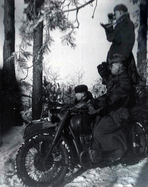 Разведотряд на мотоциклах в годы Великой Отечественной войны