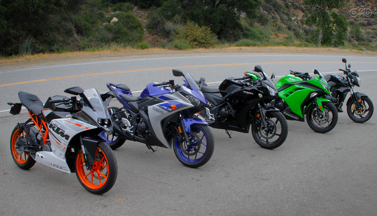 Выбор спортбайка для начинающего – сравнение мотоциклов KTM RC390, Yamaha R3, Honda CBR250R, Kawasaki Ninja 300 и SYM T2 250i 
