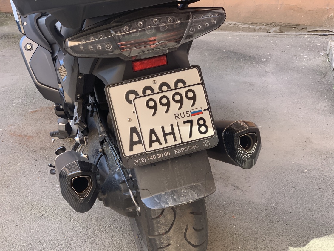 Номер на мотоцикл нового образца