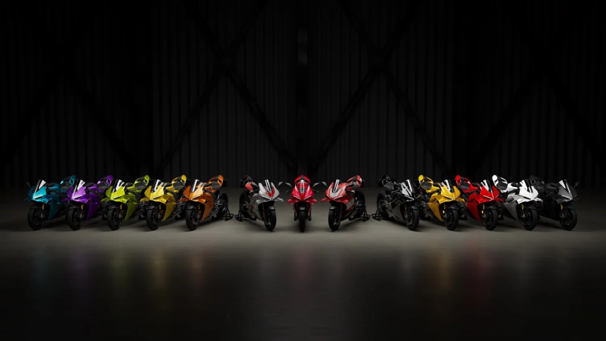 Все расцветки Panigale V4 представленные в рамках программы "Ducati Factory Made"