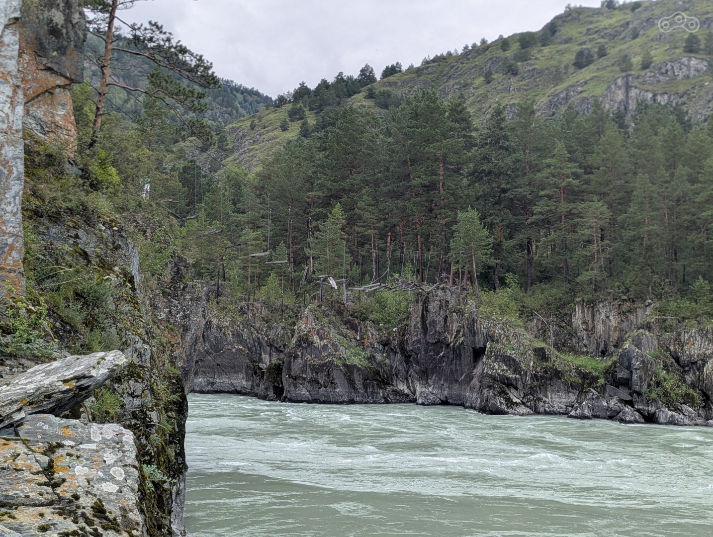И совсем страшный через Катунь