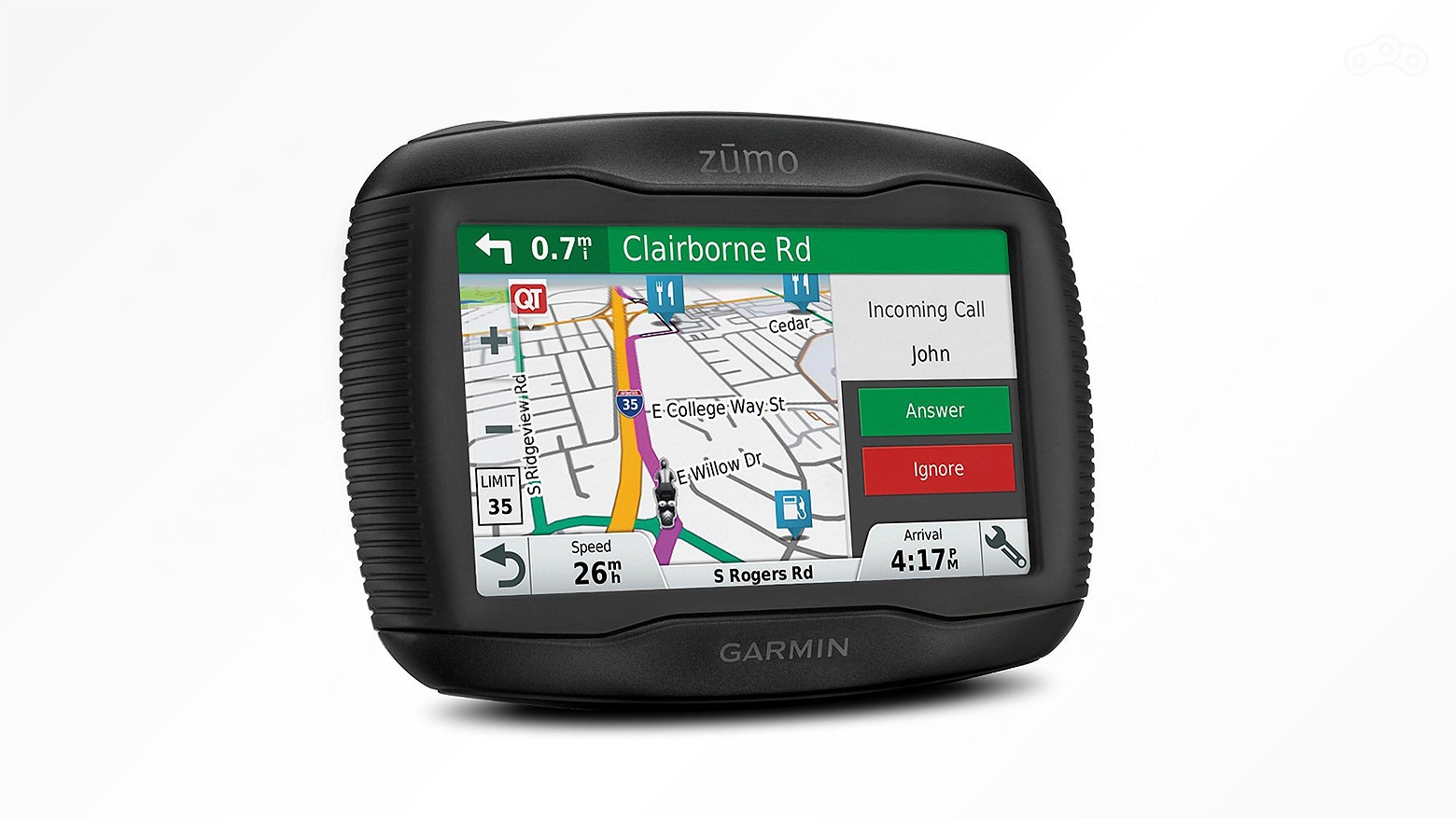 Навигатор Garmin Zumo 395 проведёт вас по живописным дорогам, сообщит об упавшем давлении в шинах и найдёт место отдыха